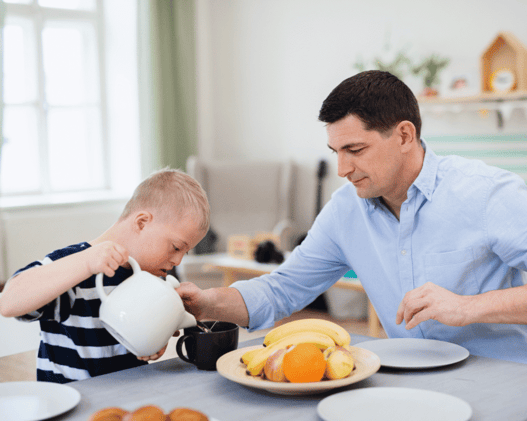 father with down syndrome son