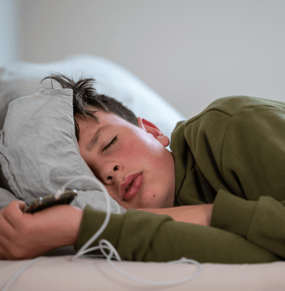 Teenager with ADHD getting ready for school